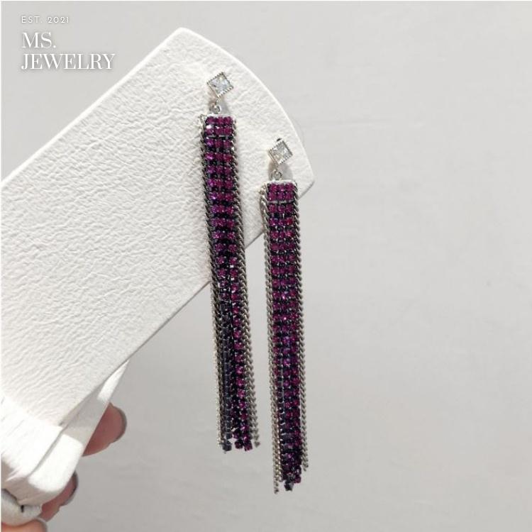 Khuyên Tai Dài Bạc S925 Ms Jewelry Phong Cách Hàn Quốc U005