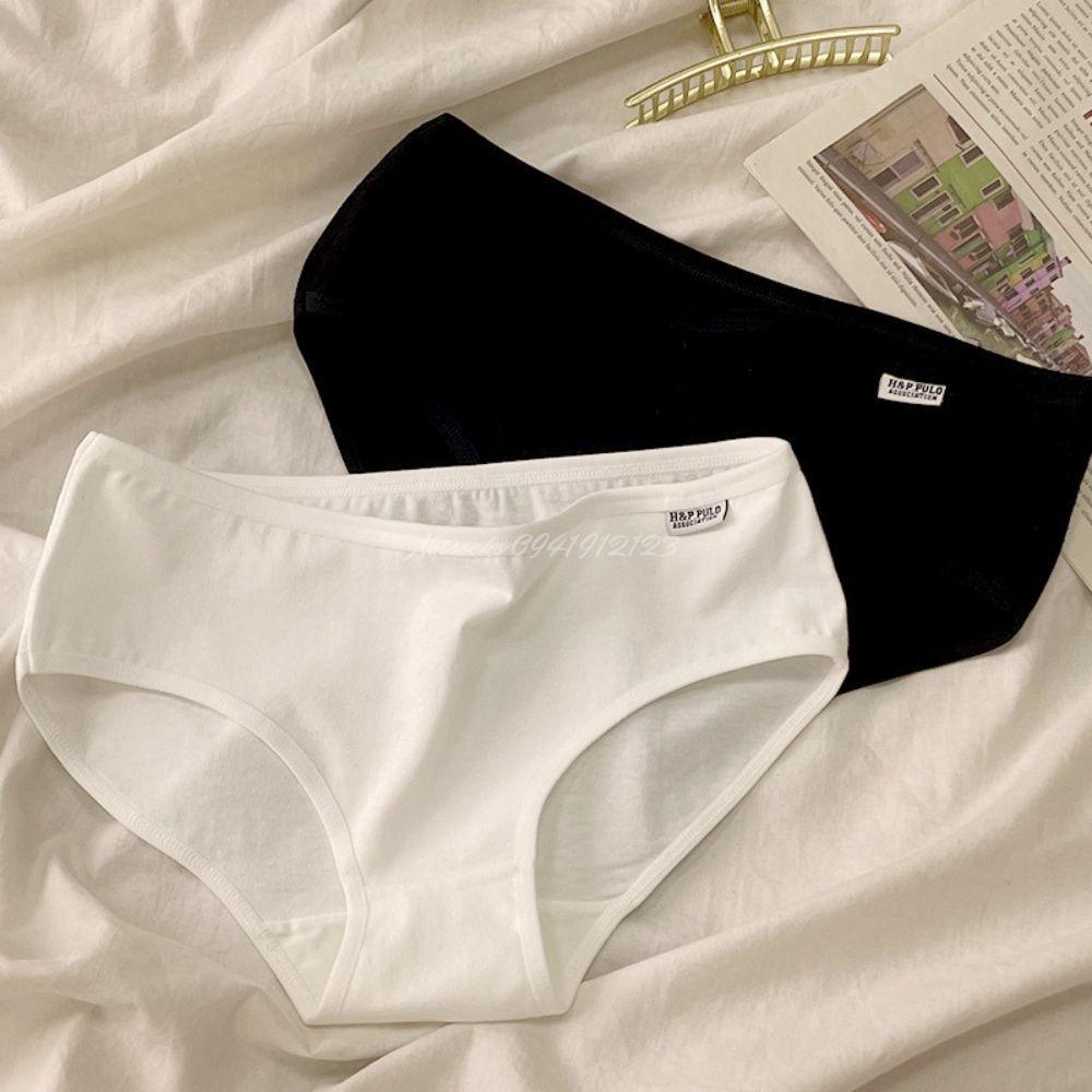 Quần lót nữ cotton H&amp;PPulo hàng Xuất, có 9 màu để chọn, mềm mại, thấm hút mồ hôi, thoáng mát Women Trắng - Hồng