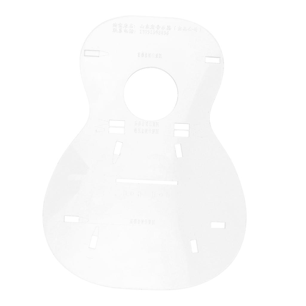 23inch Transparent Ukulele Uke Acrylic Body Template for Guitar DIY