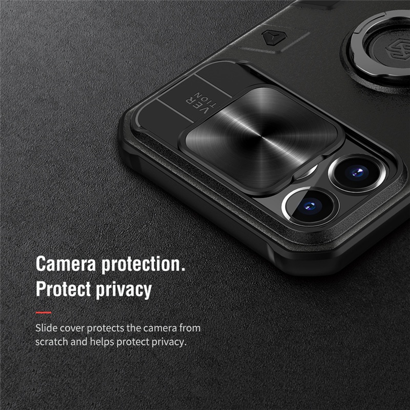 ỐP CHỐNG SỐC BẢO VỆ CAMERA iPhone 13/ 13 Pro/ 13 Pro Max Camshield Armor Nillkin - Hàng Nhập Khẩu