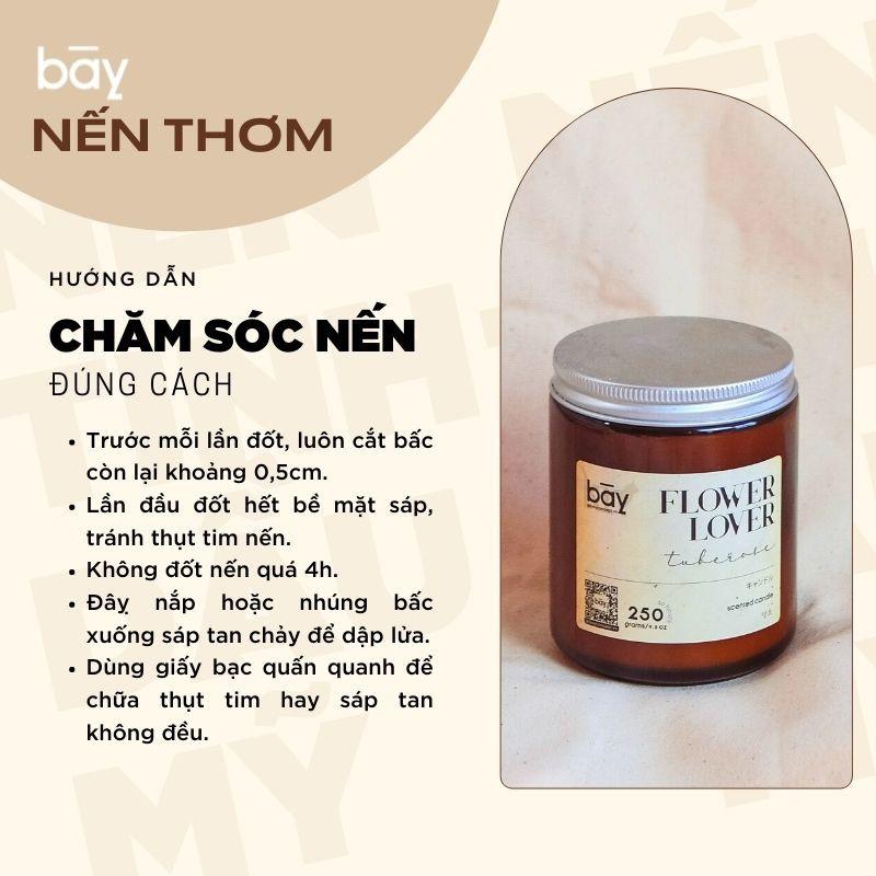 Nến thơm phòng Flower Lover ️FREESHIP️tinh dầu nhập khẩu Mỹ,  khử mùi, sáp đậu nành, bấc cotton, không khói