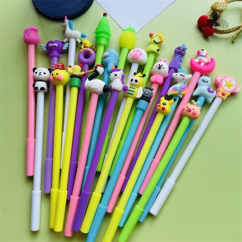 Set 20 bút bi nước đáng yêu, set bút hình con vật cute ngộ nghĩnh