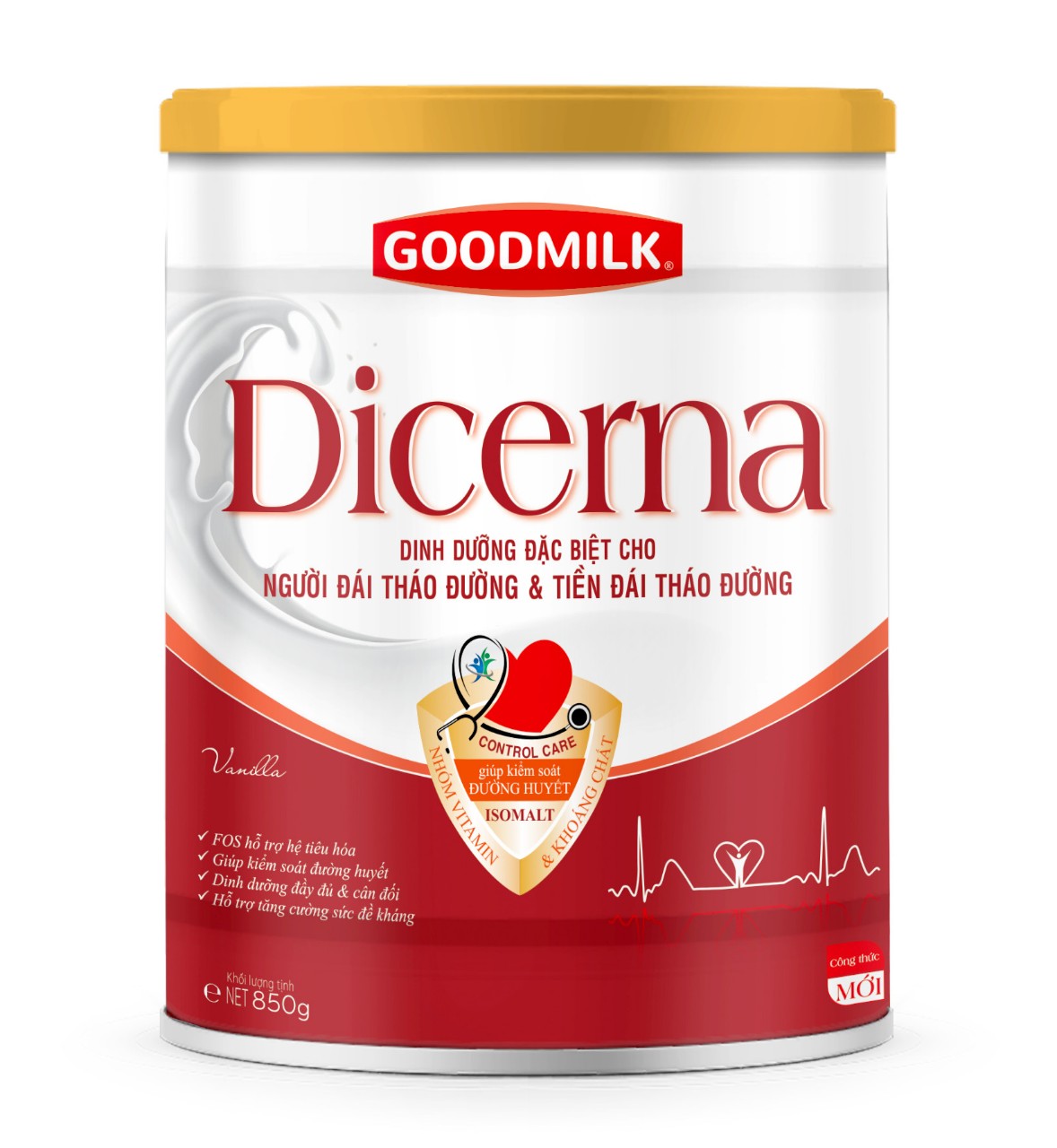 Sữa Bột Dicerna Lon 850g Dành Cho Người Tiểu Đường
