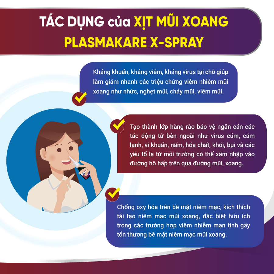 Combo 01 súc miệng họng nano bạc PlasmaKare và 01 xịt mũi xoang nano bạc PlasmaKare X-spray toàn diện cho cúm, VlÊM XOANG, VlÊM mũi dị ứng