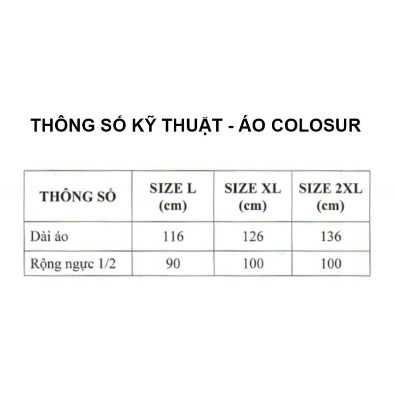 Áo mưa Rando COLOSUR thiết kế liền cao cấp, không co giãn