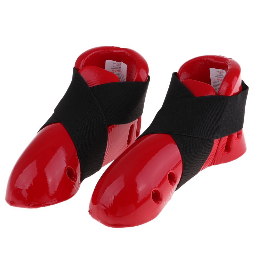 Kid    Karate Sparring Foot Gear Shoes with Elastic Strap