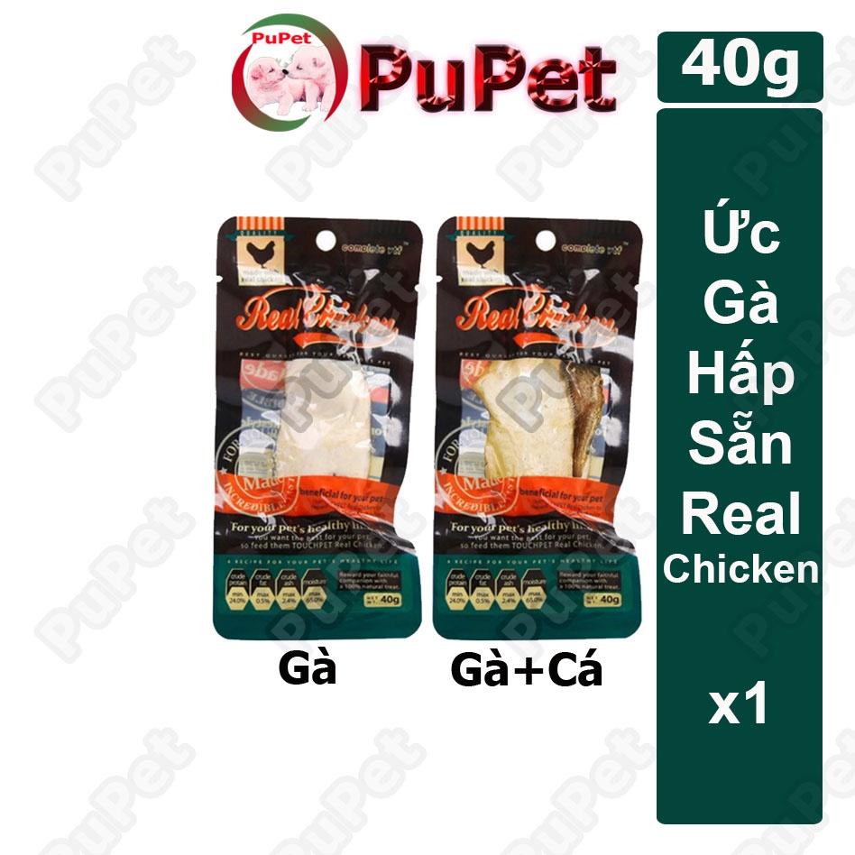 Ức gà hấp Real Chicken 40g ăn liền cho chó mèo - PuPet Shop