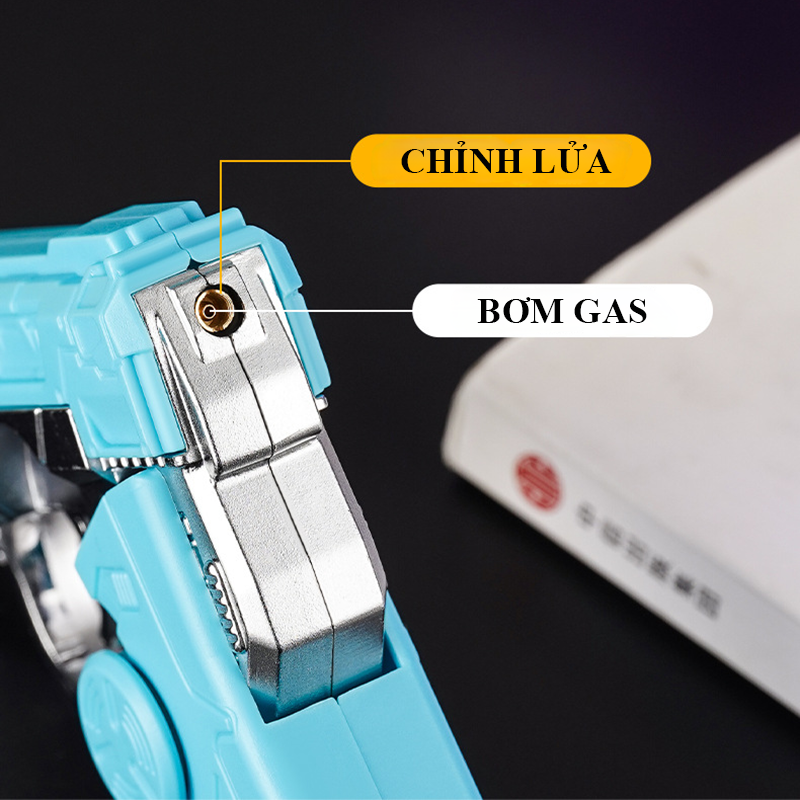 Bật Lửa Khè Súng Cà Rốt Con Quay 3in1 - Xài Gas