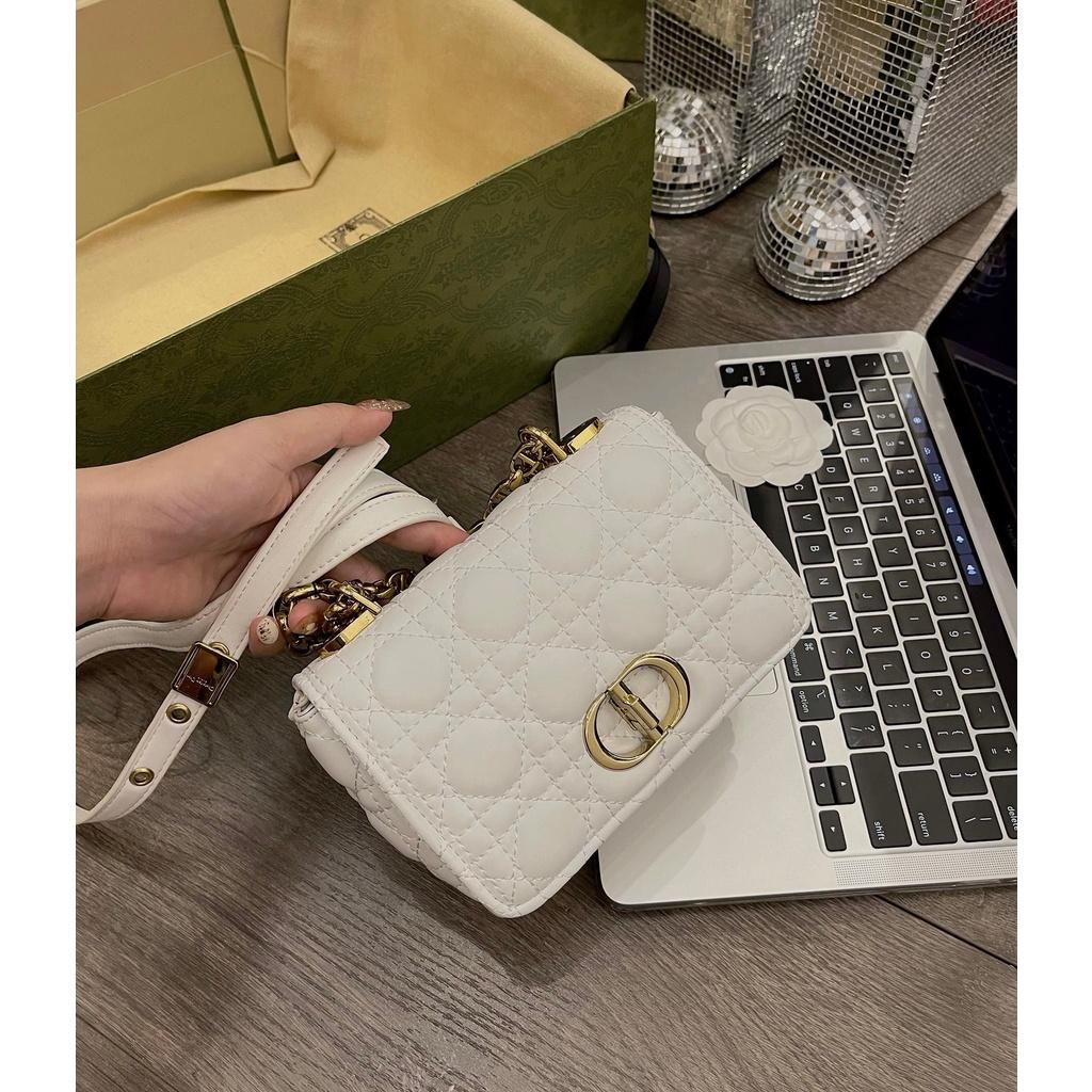 Túi khóa CD đeo chéo ô trám size 18cm xinh xỉu đủ màu