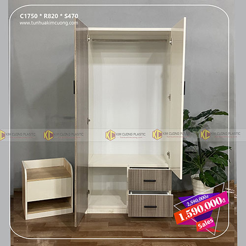 Tủ nhựa đài loan 2 cánh 2C87AS
