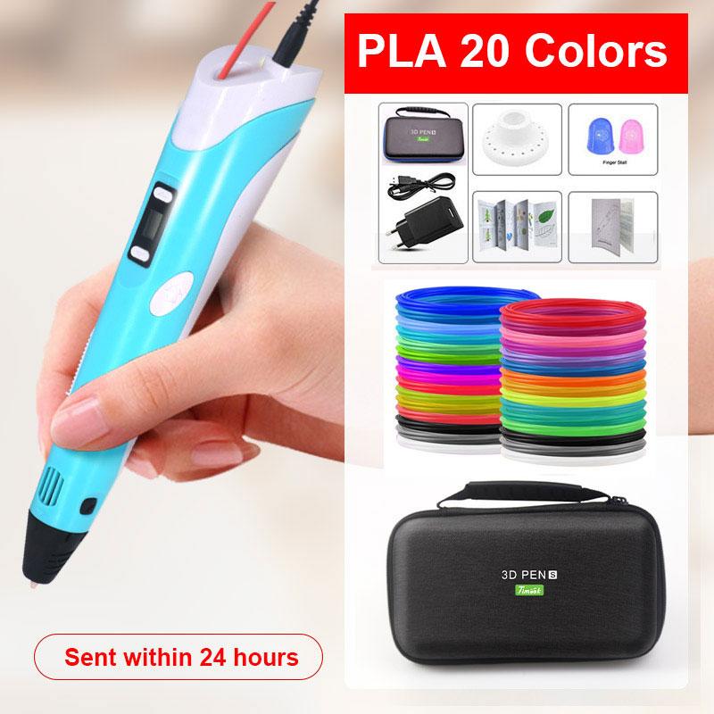 Chất Lượng Cao 3D Bút 3D Bút In 100M Dây Tóc PLA 1.75Mm Tự Làm Bút Kèm Ốp Lưng đồ Chơi Giáo Dục Trẻ Em Quà Tặng Cho Trẻ Em