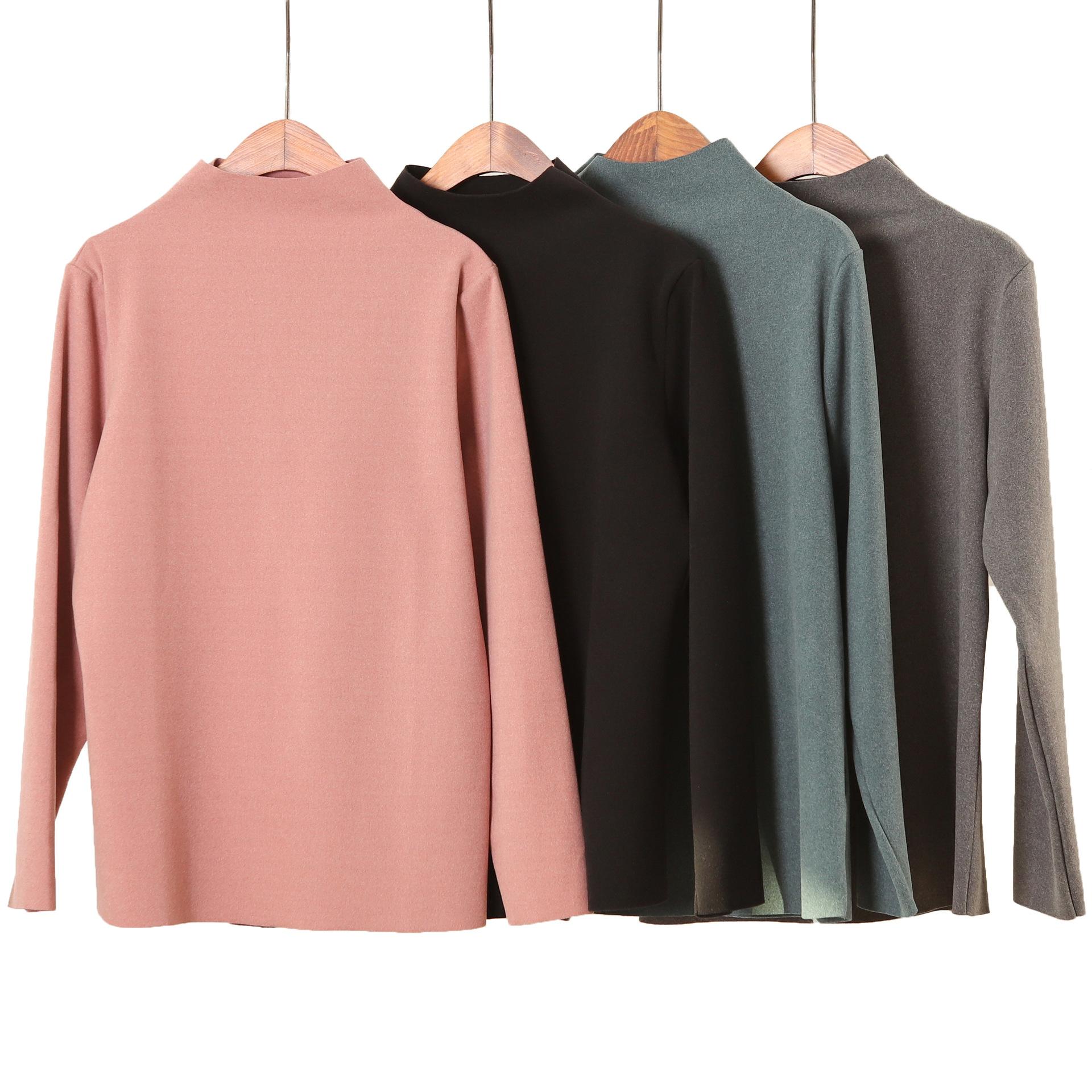 Autunm Mùa Đông Nữ Mới Quần Lót Sinh Nhiệt Dài Tay Cổ Cao Áo Khoác Nữ Thời Trang Chắc Chắn Cotton Ngắn Plus Kích Thước 7XL