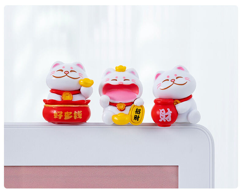 Mô Hình Mèo Lucky Mini Bộ Lục 6 Cái Trang Trí DIY_ Hàng chính hãng