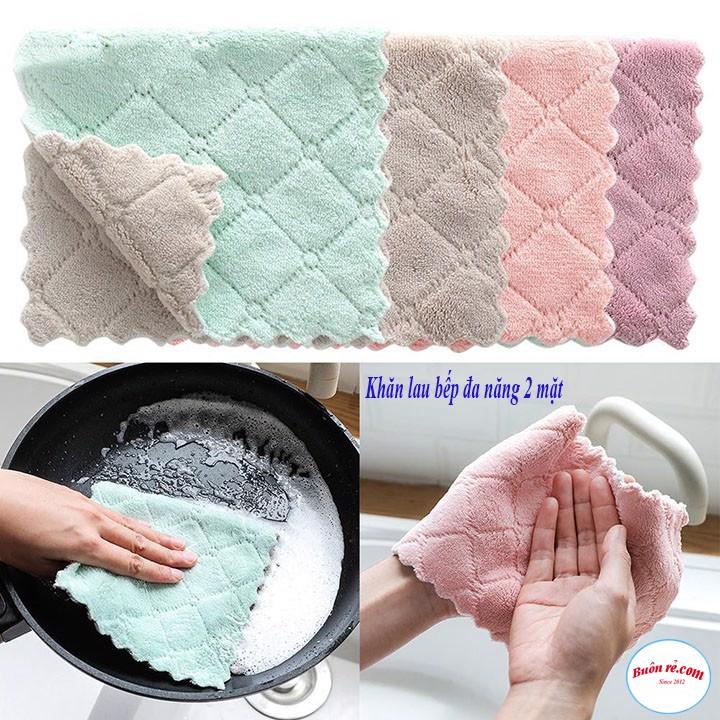 SỈ 100 KHĂN LAU BẾP ĐA NĂNG - LAU CHÌU BỤI BẨN HIỆU QUẢ br00361