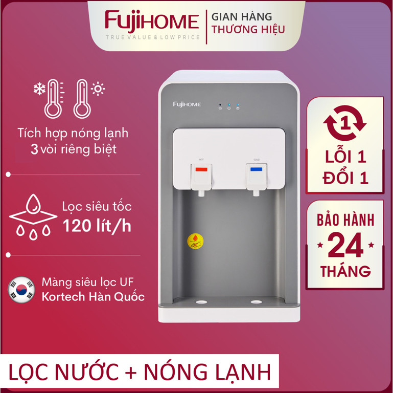 Máy lọc nước nóng lạnh UF 4 cấp Nhật Bản Fujihome, bộ thiết bị bình máy lọc nước nóng lạnh uống trực tiếp block water purifier - Hàng Nhập Khẩu