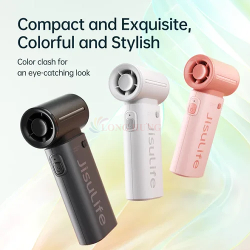 Quạt mini tích điện cầm tay Jisulife Handheld Fan Life9 5000mAh - Hàng chính hãng