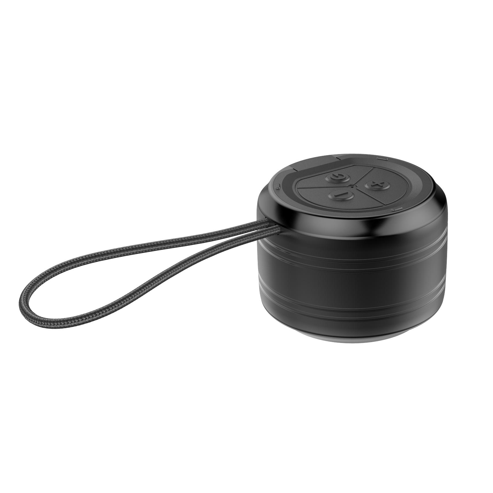 Loa không dây Bluetooth V5.0 Loa di động ngoài trời mini 3W Loa siêu trầm Cuộc gọi rảnh tay có Mic Màu sắc: Đen