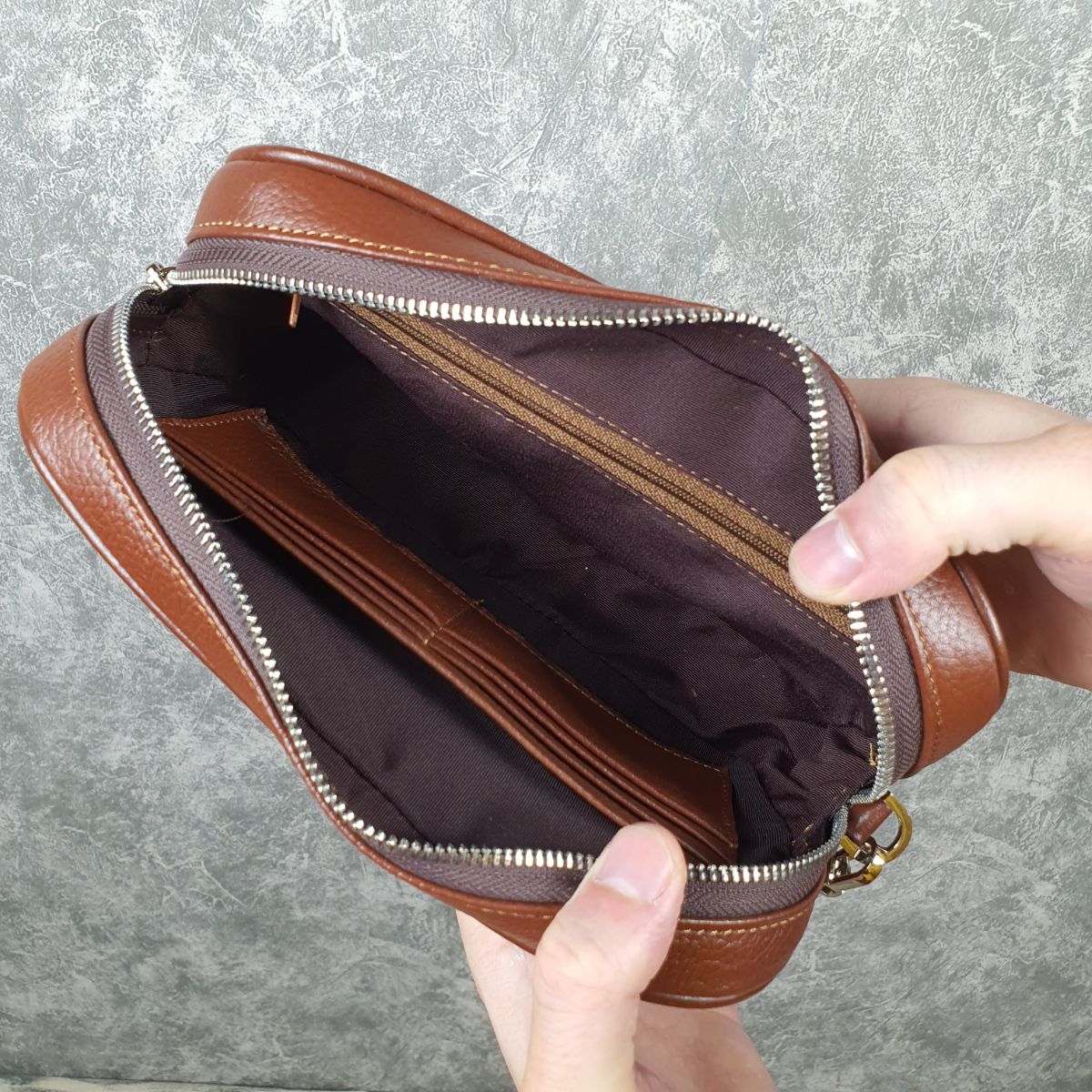 Clutch hộp cầm tay nam da bò thật; Clutch nam da mill - 100% da bò thật