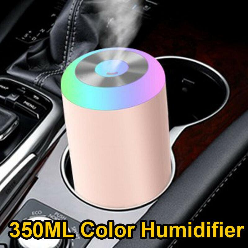 USB 350ML Đèn LED Mini Máy Phun Sương Tạo Độ Ẩm Không Khí Tinh Dầu Hương Thơm Khuếch Tán Cho Nhà Văn Phòng