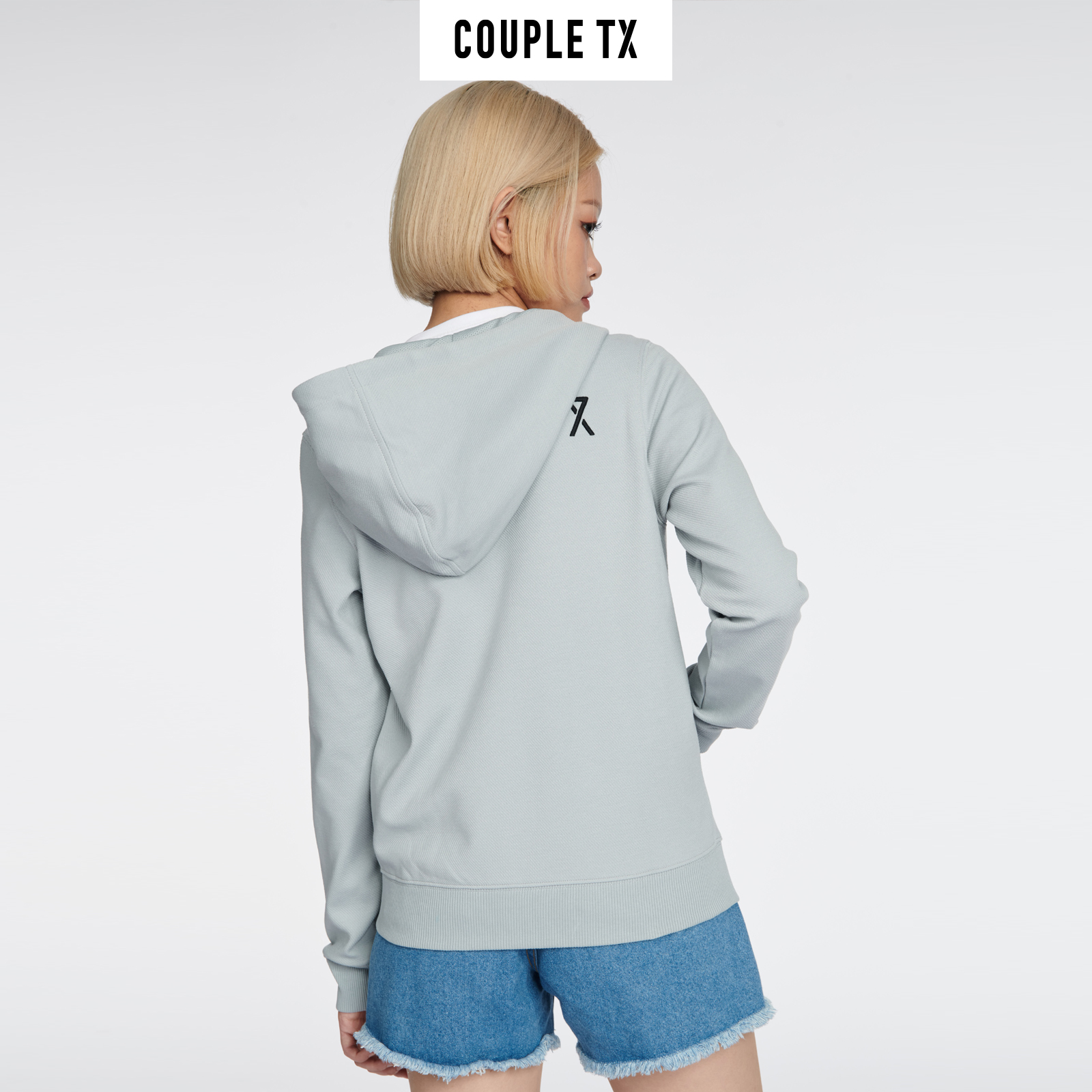 COUPLE TX - Áo Khoác Nữ Thun Gân Chéo WOK 2041