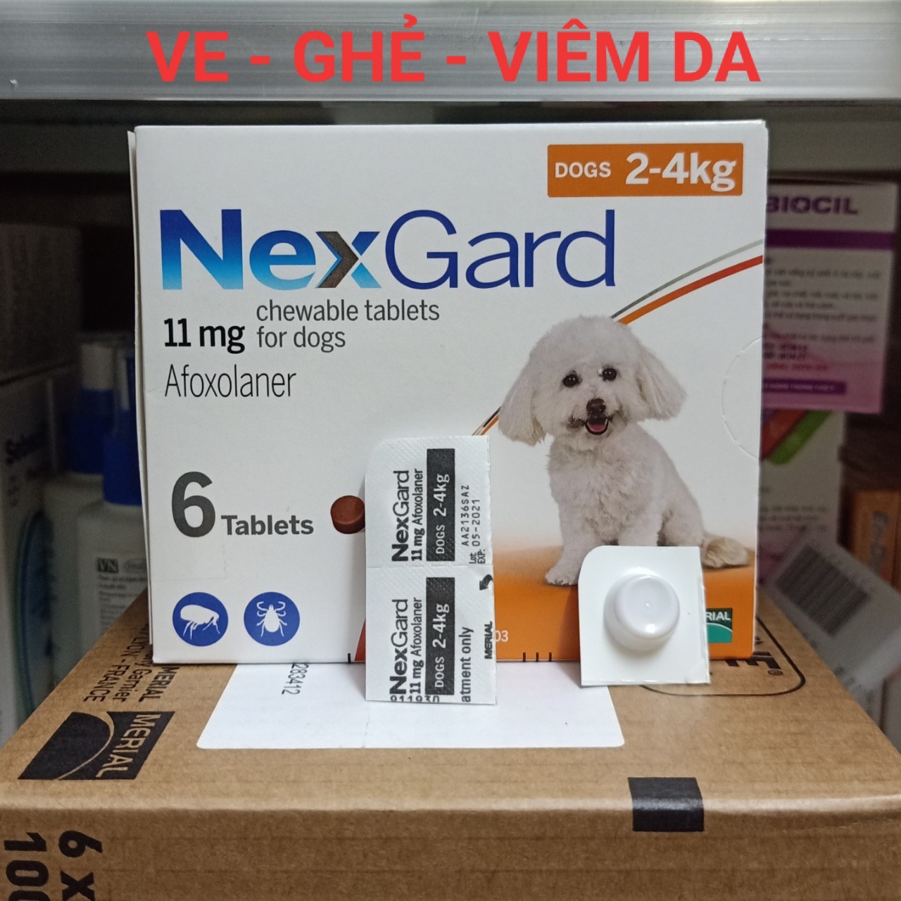 Một Hộp  Nexgard Diệt Ve Chó 2-4Kg