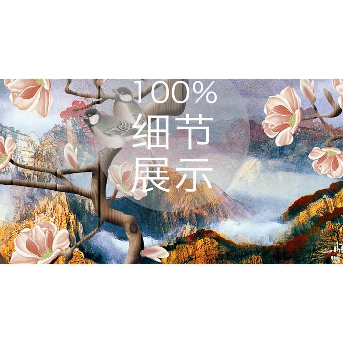 Tranh dán tường 3D Hoa Đòa Trên Núi