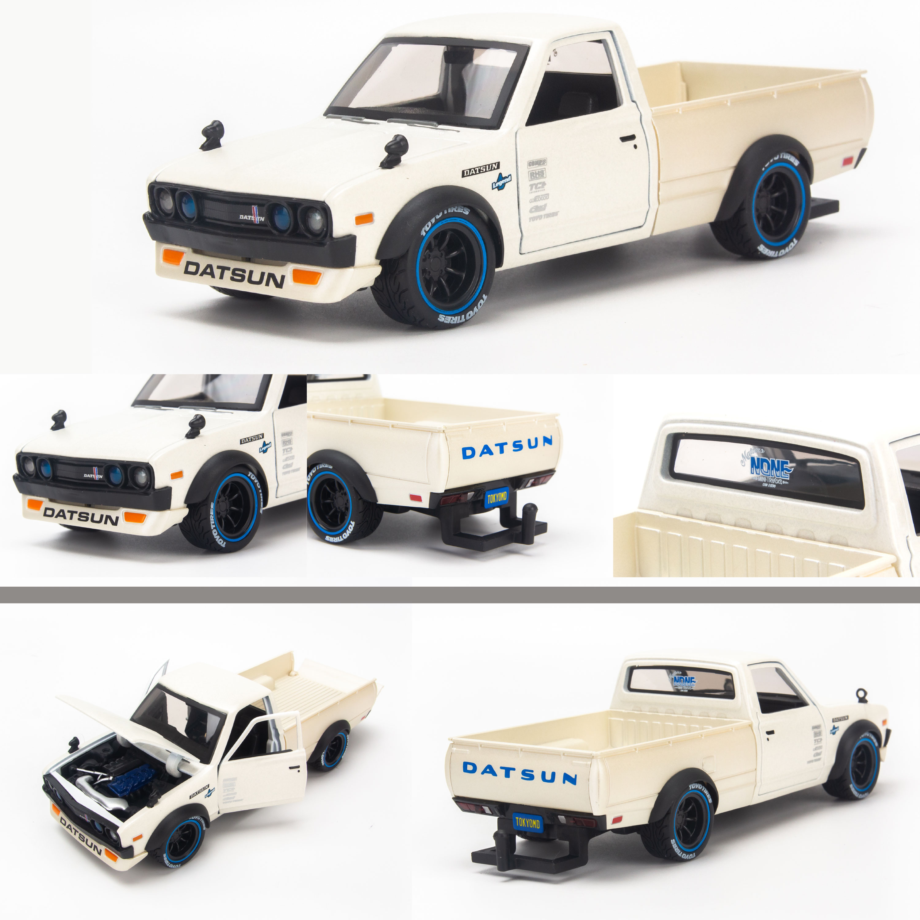 Mô hình xe Design Elite Transport - Nissan Datsun 73 Pick up + Skyline R34 1:24 Maisto - 32754