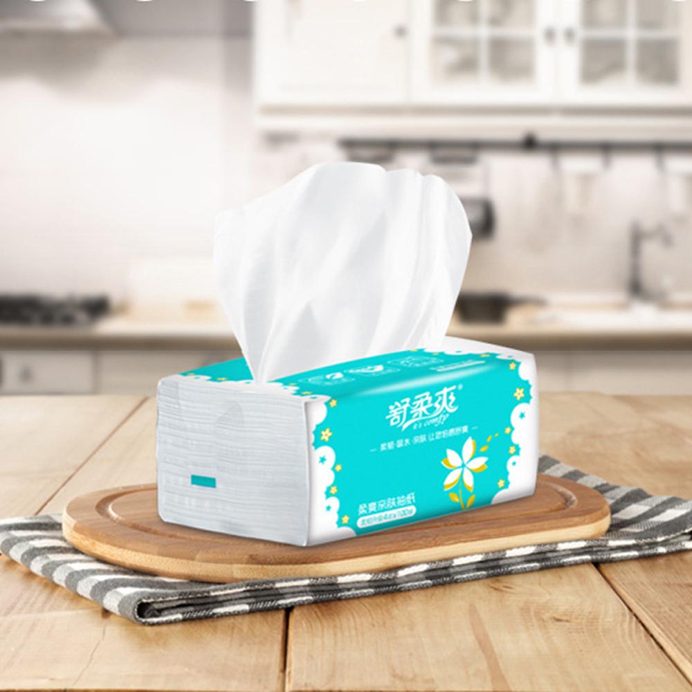 100 tờ 4 lớp giấy gia dụng, giấy ăn, thân thiện với da