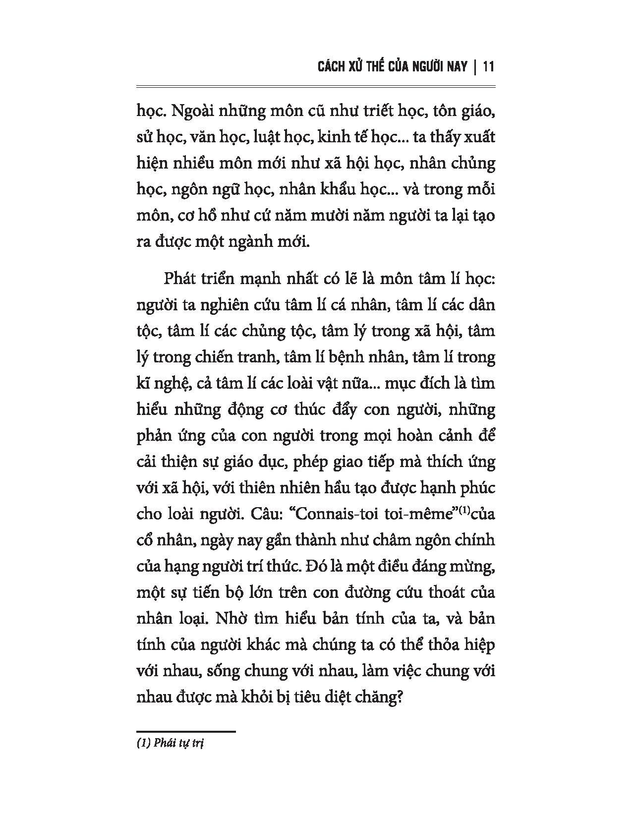 Cách Xử Thế Của Người Nay