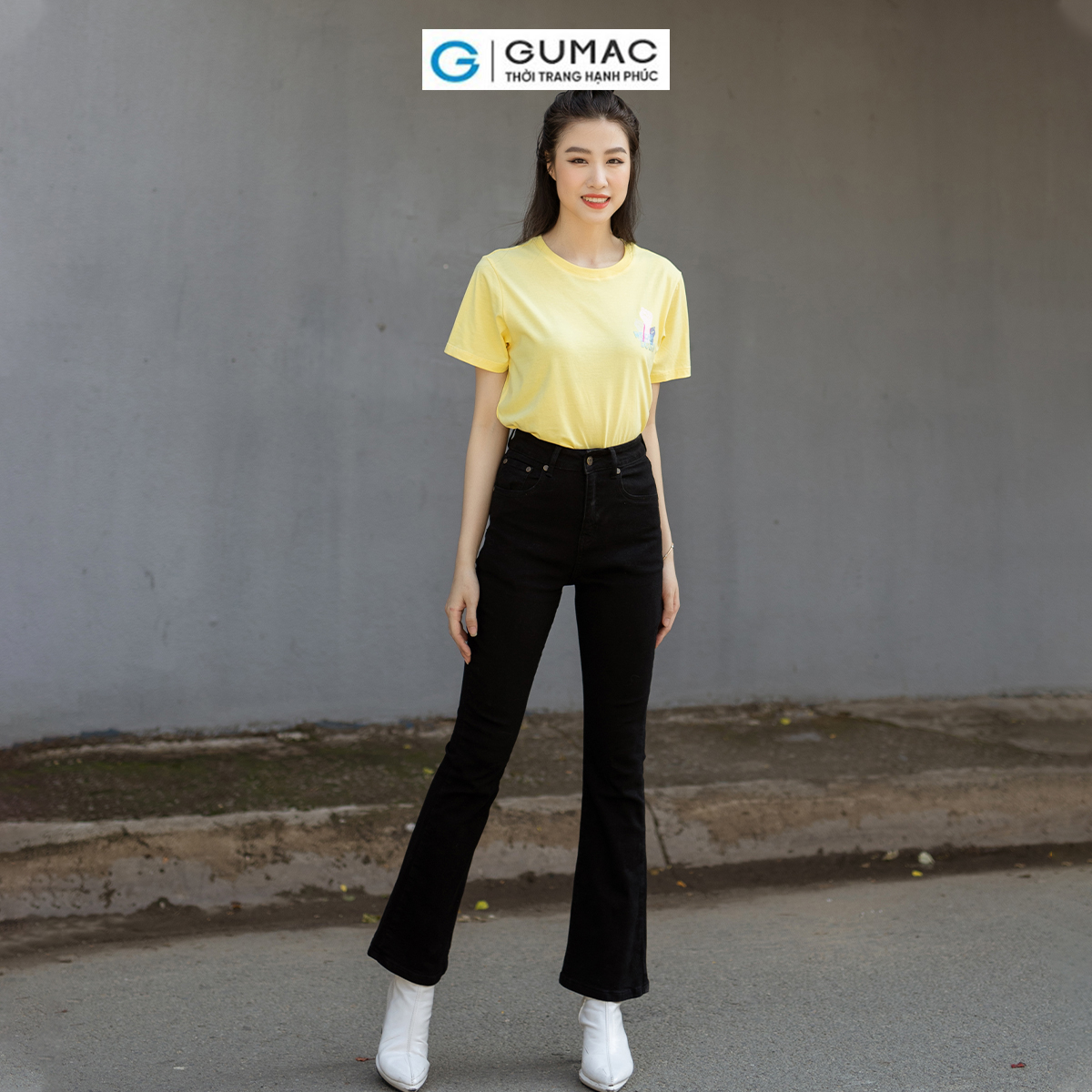 Quần Jeans nữ ống loe tôn dáng trẻ trung thời trang GUMAC QJD07048