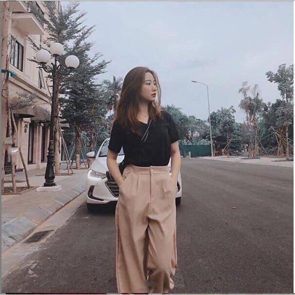 MUA 2 GIẢM 25K_QUẦN ỐNG SUÔNGQuần Ống rộng culottes dáng dài công sở cho người đi làm