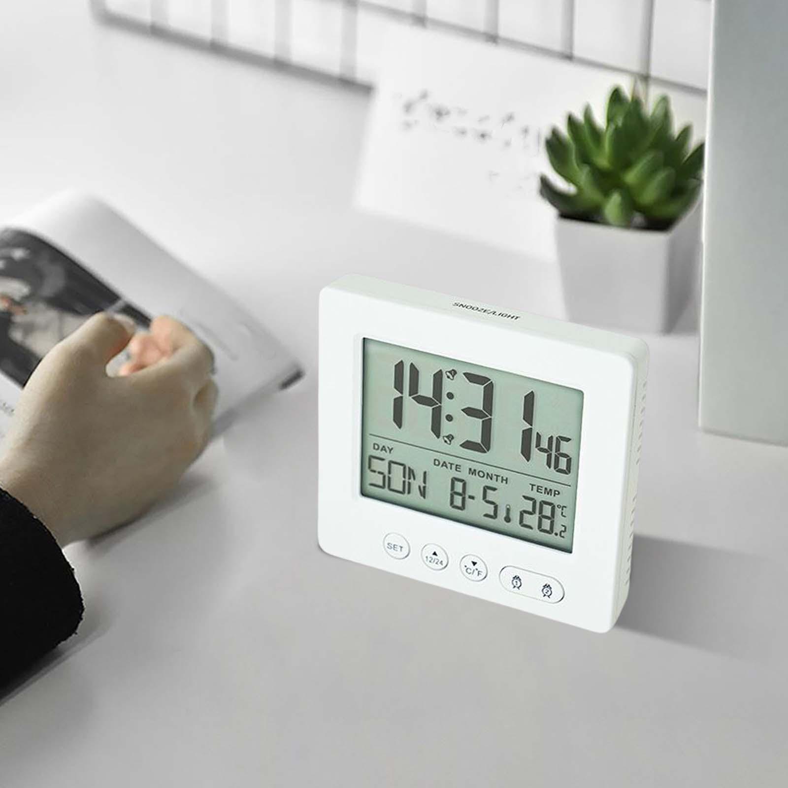 Multifunctional Digital Clock, Time Week Date Temperature Display Modern Night Light Table Clocks for Decorations Shop Dining Room Home