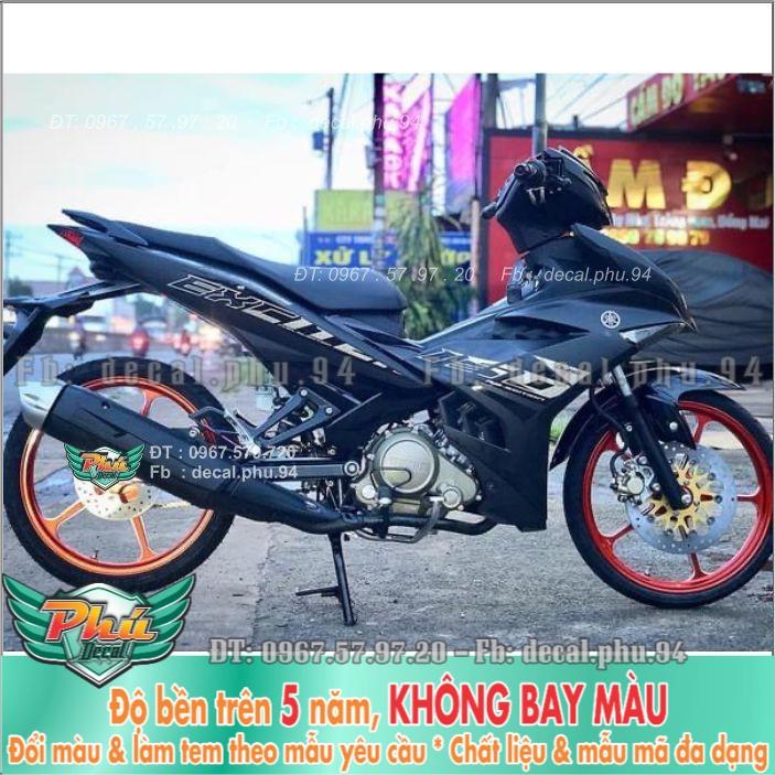 Tem rời Exciter 150 Đen nhám Mẫu 2020  -1