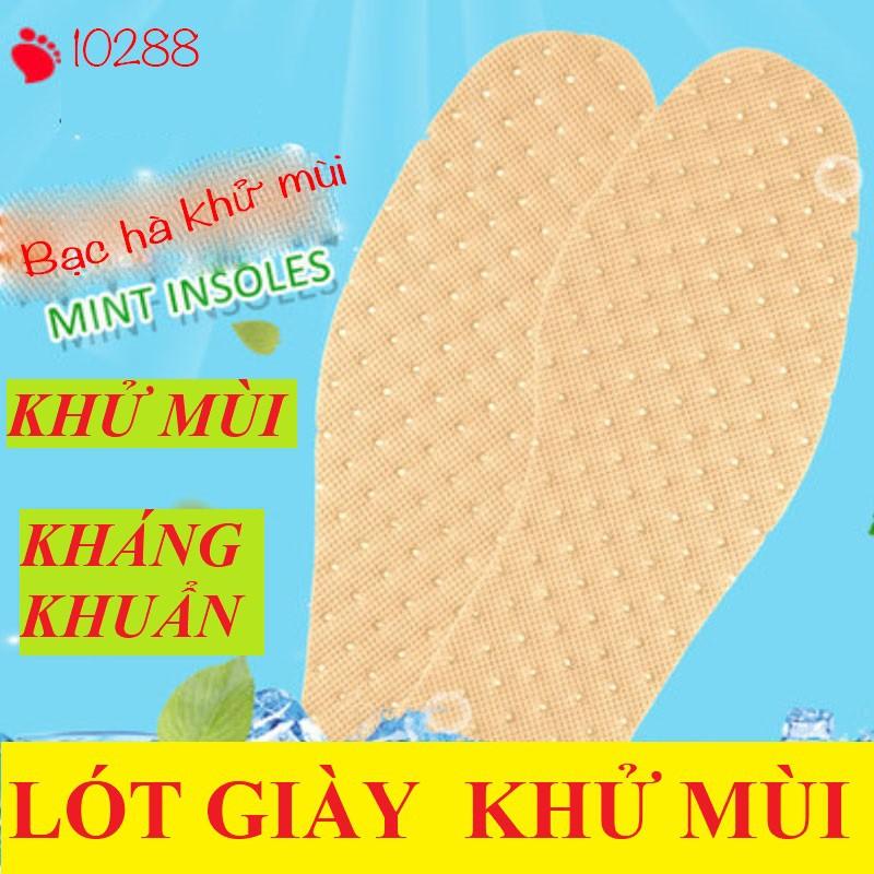 Bộ 2 Lót Giày Khử Mùi Bạc Hà Siêu Thoáng Khí, Chống Hôi Chân (Size 37 - 43