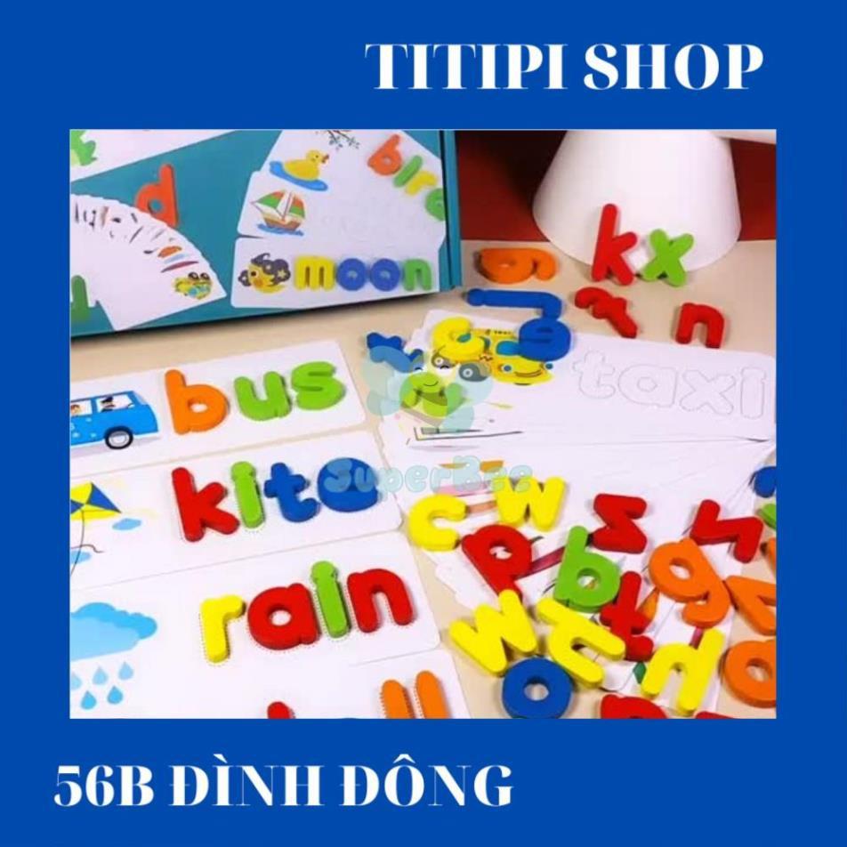 Bộ Ghép Chữ Gỗ Spelling Game Superbee, Học Đánh Vần Tiếng Anh Kèm 28 Thẻ Từ Vựng, Giáo Dục Trí Tuệ