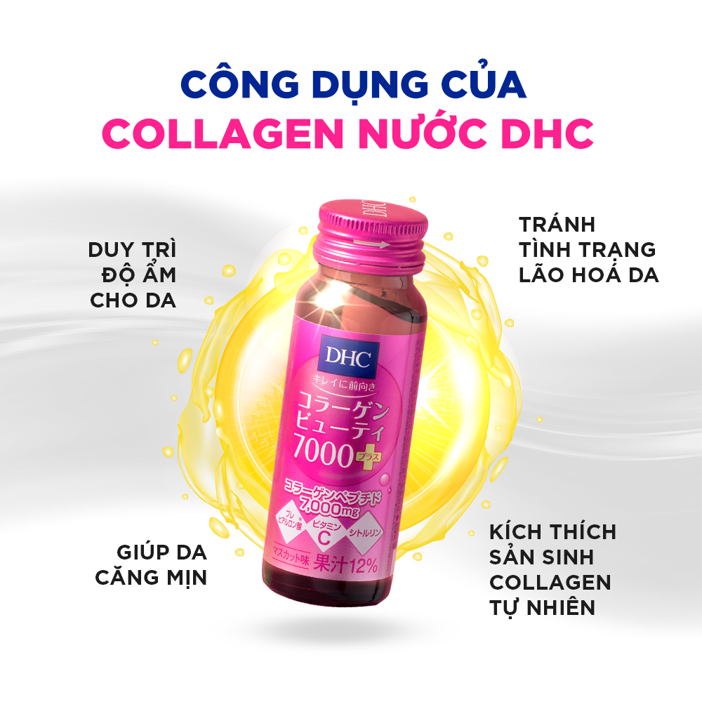 COMBO Collagen nước DHC Collagen Beauty 7000 Plus (30 Lọ)