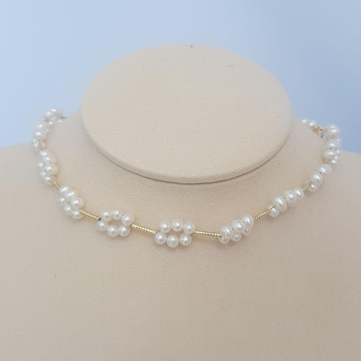 Chuỗi Vòng Cổ Ngọc Trai Tự Nhiên Cao Cấp - Chuỗi Kết Chùm Hoa - Trang Sức Cô Tấm - SEVENLOVE PERL - COTAM1405 + Tặng kèm bông tai nụ bạc 8ly