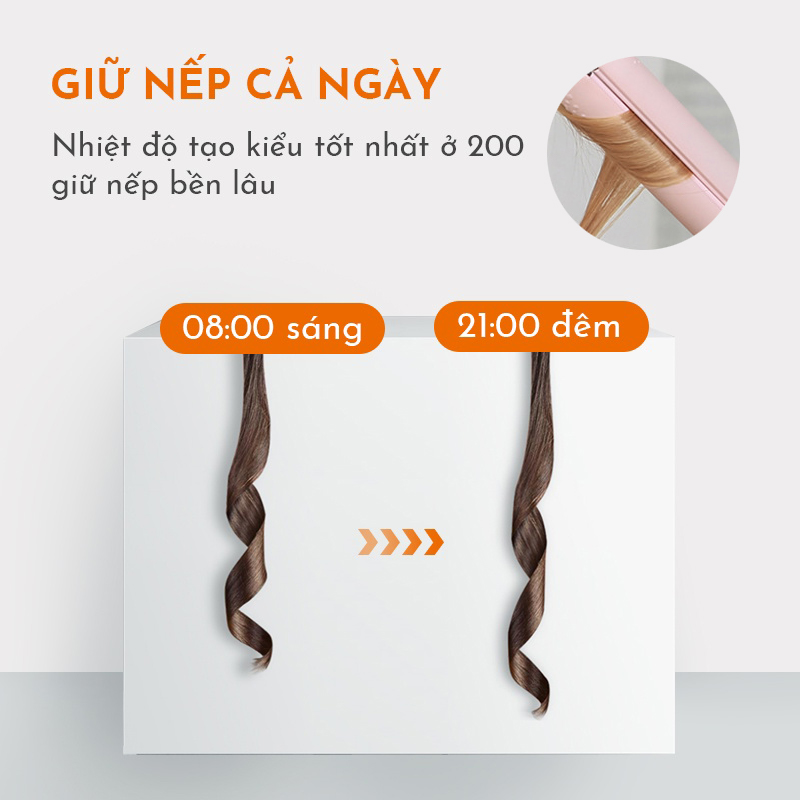 Máy Uốn Tóc Mini Tự Động Hàn Quốc 3 in 1 Dream Style Máy Làm Xoăn Tự Động Kiêm Máy Duỗi Tóc Ép Tóc Ion Âm Tiện Dụng 5 Mức Nhiệt Phù Hợp Nhiều Kiểu Tóc Tự Động Ngắt Khi Quá Nhiệt - Tặng Lược Và Kẹp Tóc Thời Trang