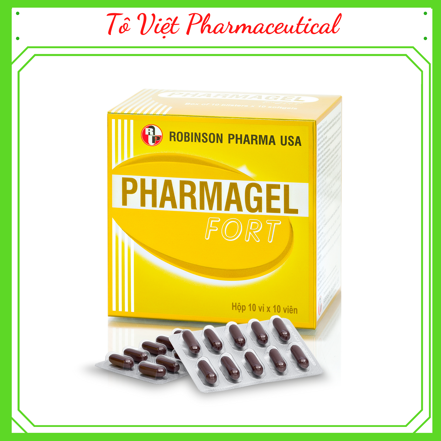 TPCN- Robinson Pharma USA- Pharmagel fort-Viên uống bổ sung đa vitamin, khoáng chất, bồi bổ cơ thể, tăng cười sức đề kháng, dinh dưỡng