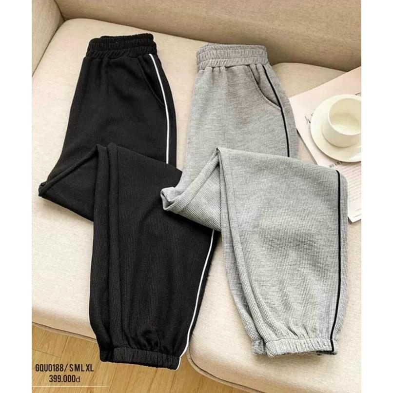 Quần Jogger TỔ ONG SỌC NHỎ siêu đẹp