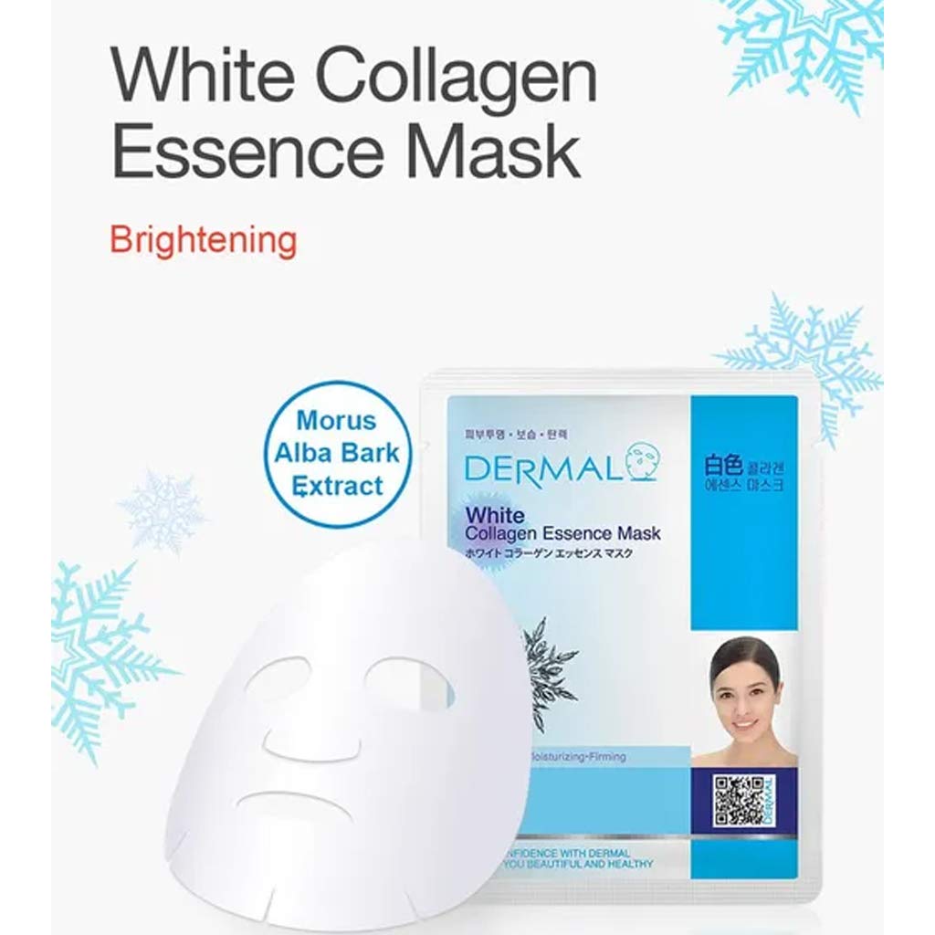 Mặt Nạ Dermal Tinh Chất Trắng Da White Collagen Essence Mask 23g - 10 Miếng