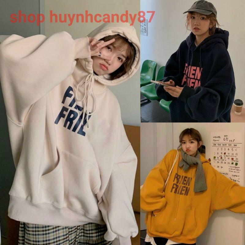 Áo khoác Hoodie FRIEN unisex form rộng nón to chất nỉ bông dày cao cấp mềm mịn tay phồng có bigsize