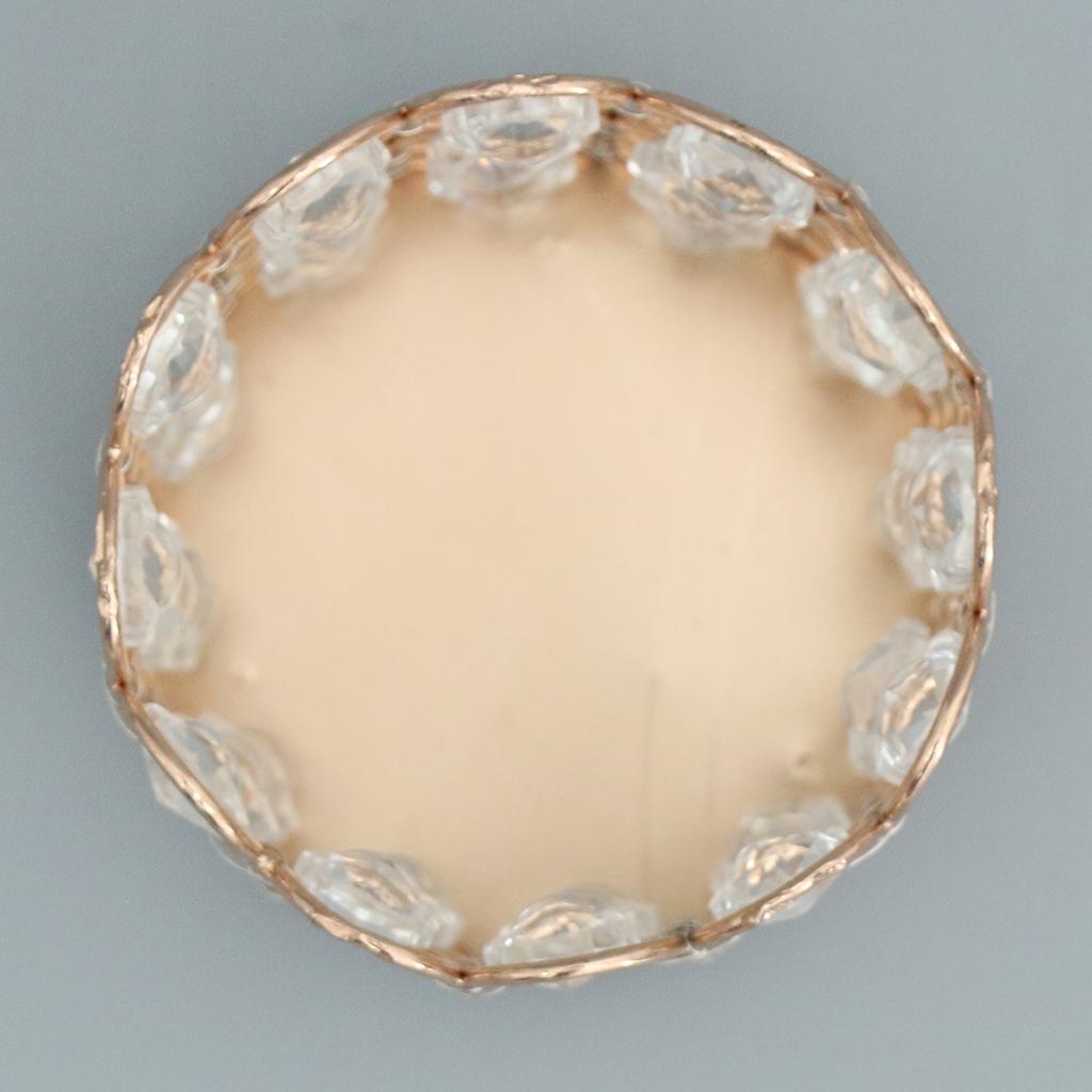 3pcs 3'' Crystal Beads Candle Holder Banquet Candlestick Table Centerpiece