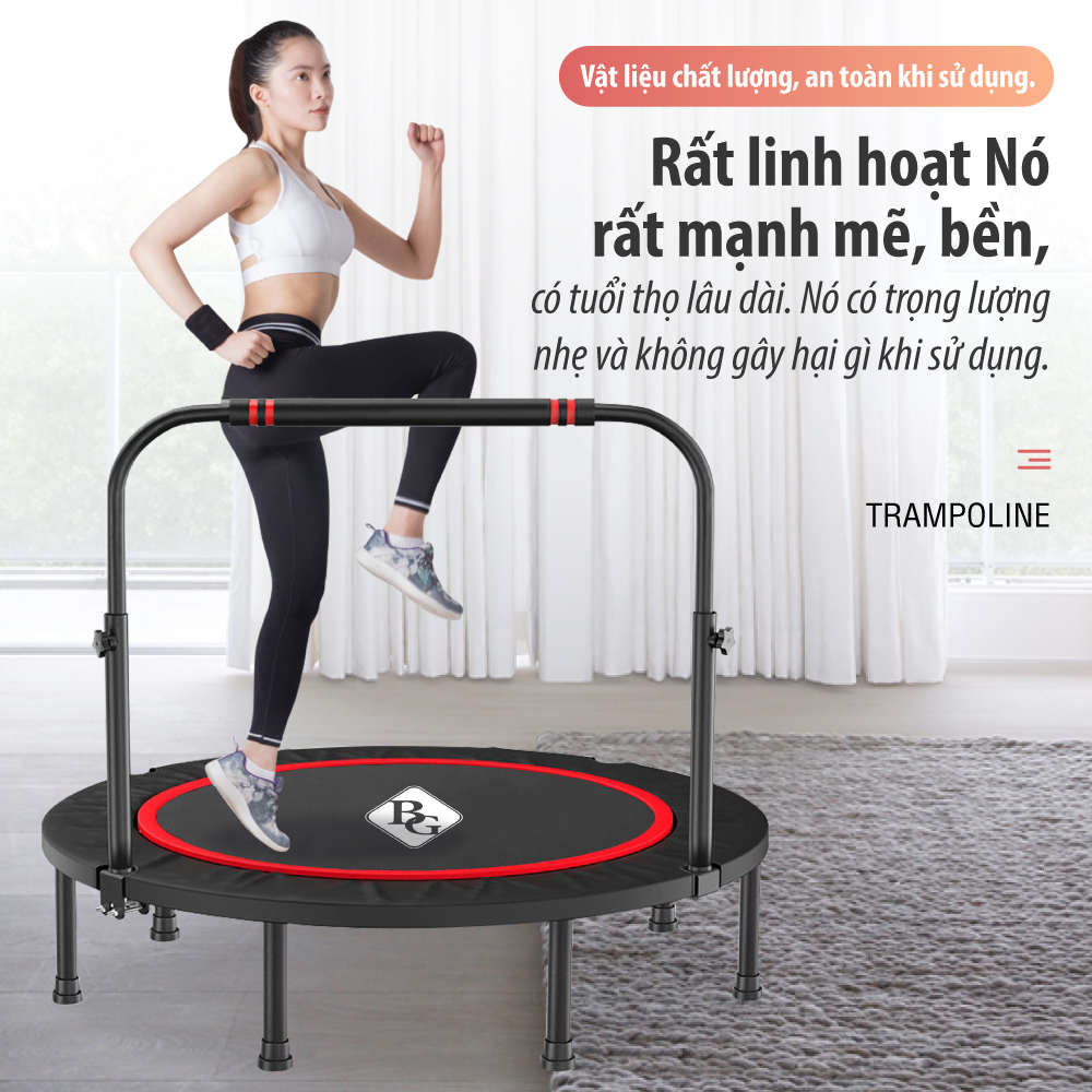 BG Sàn nhún lò xo cao cấp Trampoline Bật Nhảy Lò Xo Cho Trẻ Vui Chơi Phát Triển Vận Động An Toàn Cho Bé và Người Lớn- Hàng nhập khẩu