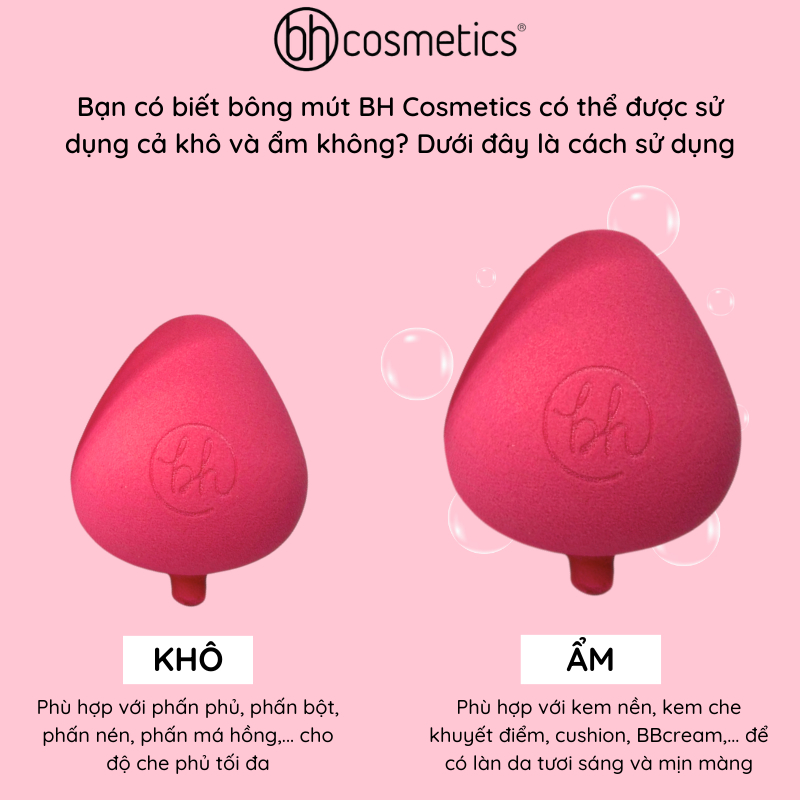 Mút Tán Nền BH Cosmetics trái dâu siêu xinh Professional Beauty Sponge Blender