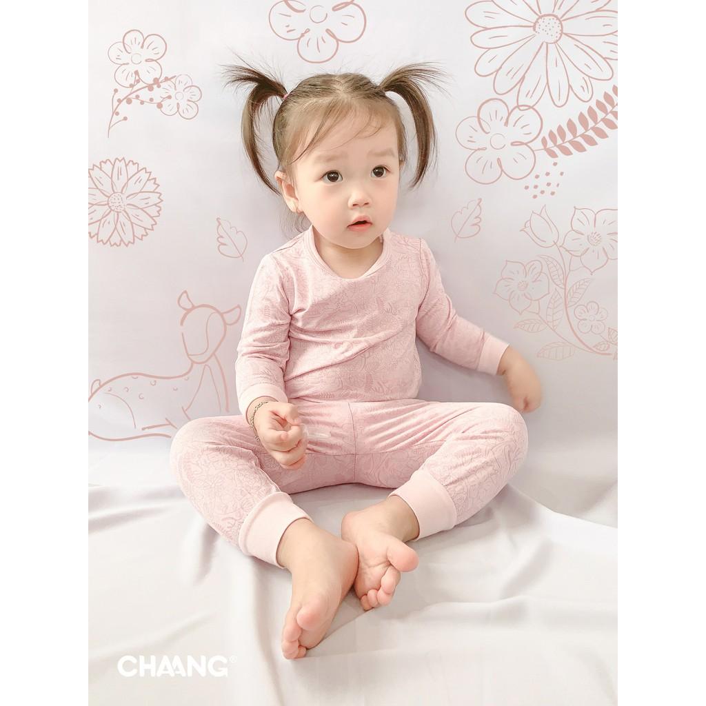 Bộ Dài Cúc Vai In Tràn Hồng