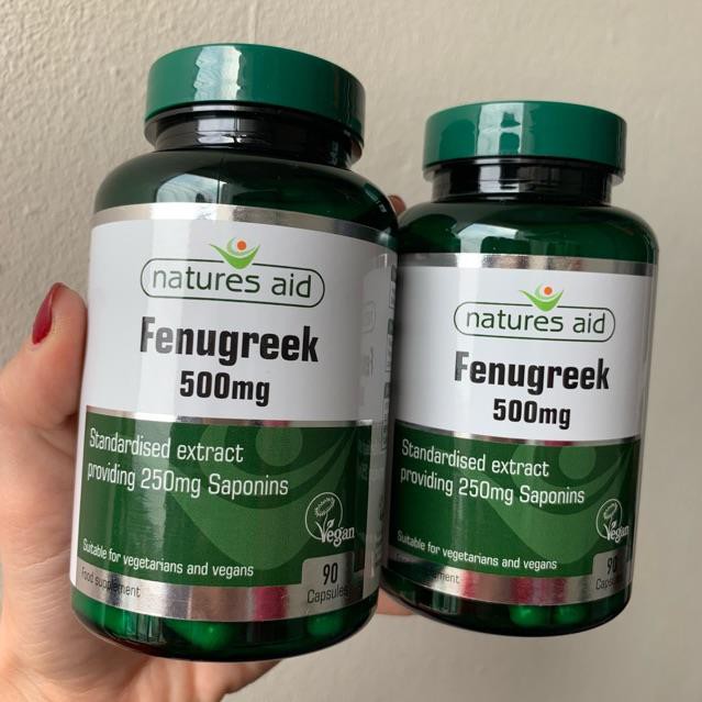 Viên uống lợi sữa chiết xuất cỏ Cà Ri Natures Aid Fenugreek chính hãng Anh 90 viên