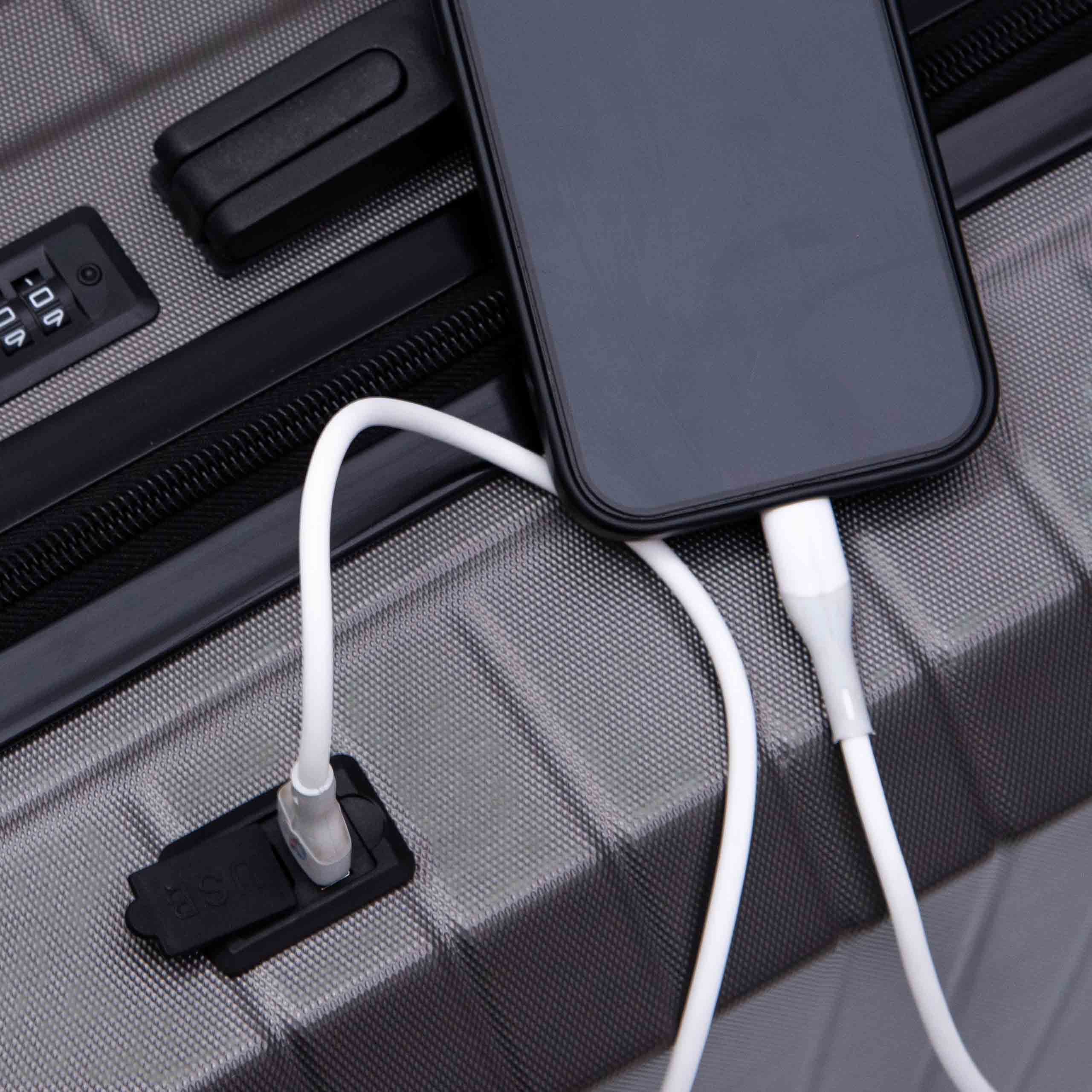 Vali Xbags Dark Titan Pro Xb 6104 khoá TSA cổng sạc USB tiện lợi