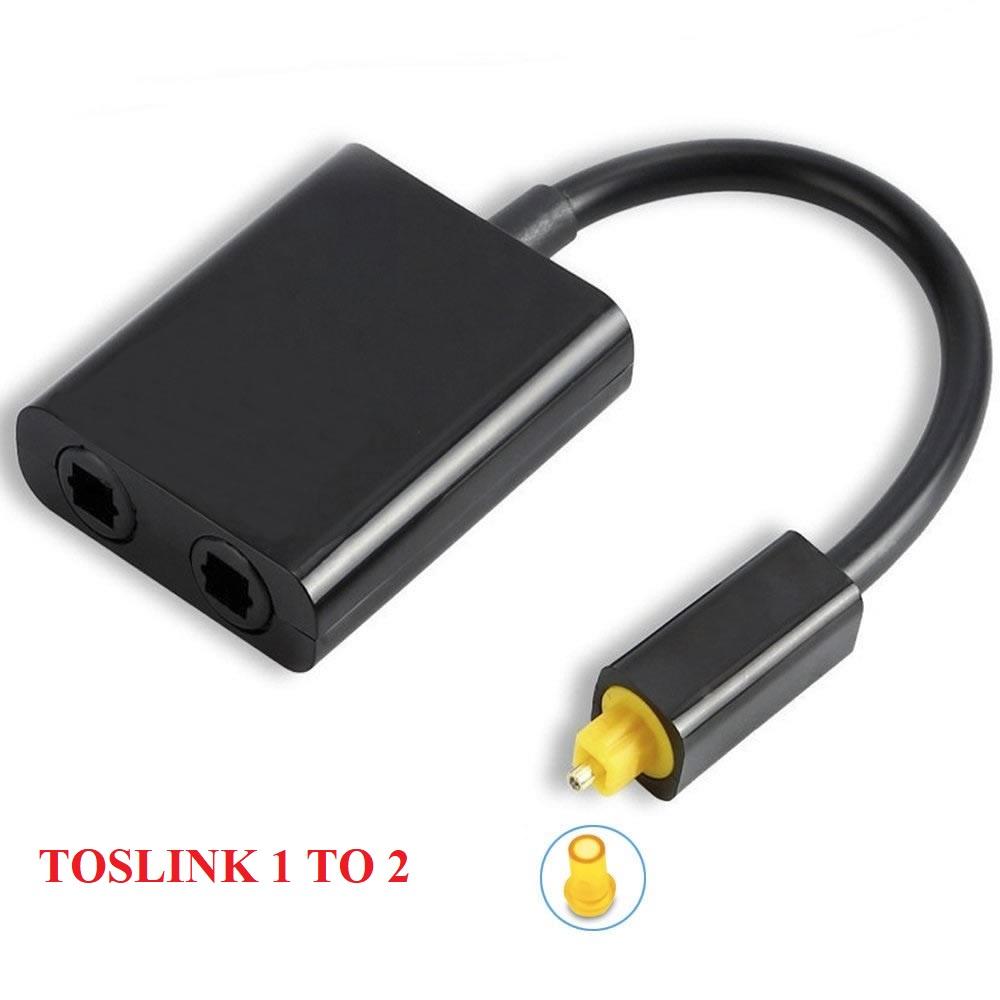 (Tặng 1 dây quang dài 1,5m đen) Cáp Chia Cổng âm thanh Quang Optical Từ 1 Ra 2 Cổng TosLink