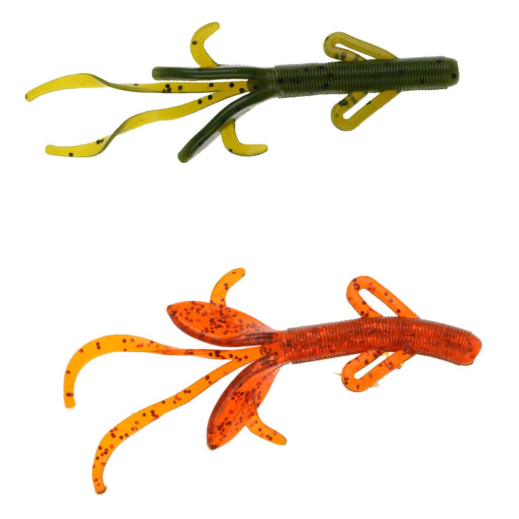 5xSoft Fishing Bait Lifelike Fishing Lure Soft Worm Simulation Bait Lure red